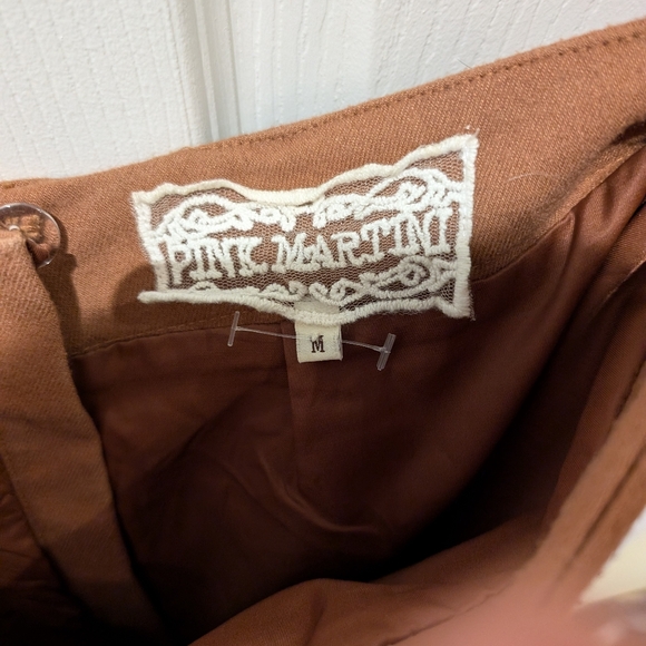 PINK MARTINI tan A line skirt, size medium - Picture 3 of 4